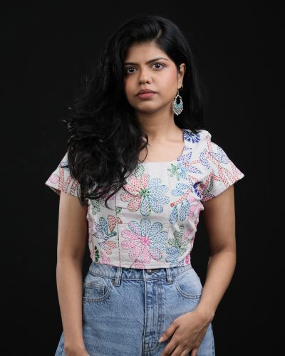 Nokshi Cap Sleeve Crop Top