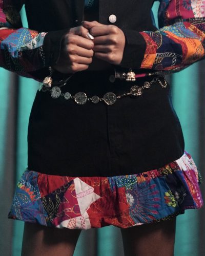 Patchwork Mini Skirt