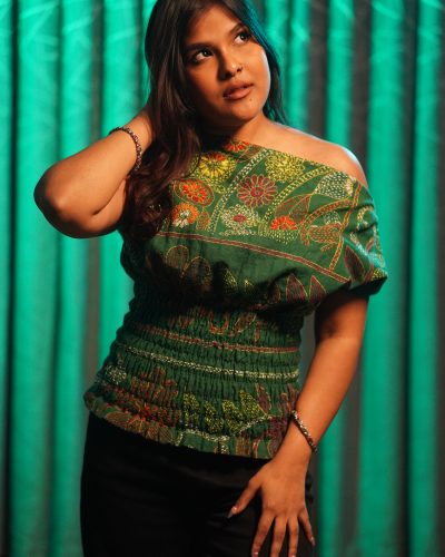 Smocked Off Shoulder Top