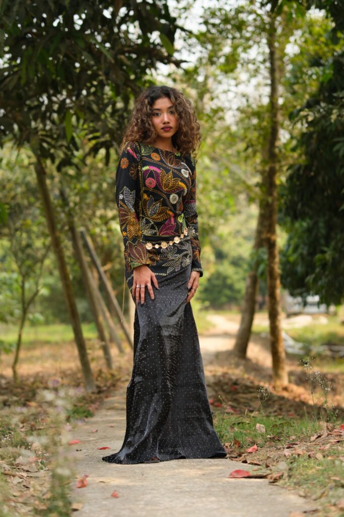 Black Asymmetrical Gown